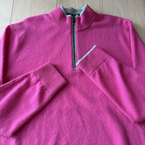 Greyson 1/4 Zip Pullover M Pink Wool Golf Sportswear Lightweight Outerwear - Picture 4 of 10